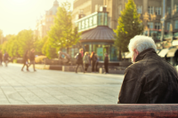 man on bench